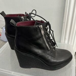 Black Marc Jacobs ankle booties.